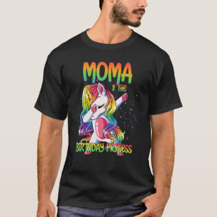 Camiseta Moma De La Princesa De Cumpleaños Dabbing Unicorn 