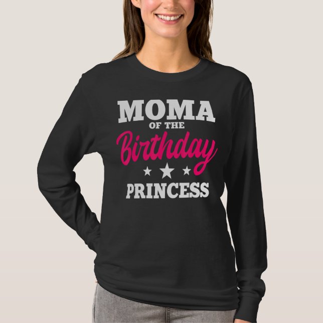 Camiseta Moma De La Princesa De Cumpleaños Fiesta Bday Cele (Anverso)