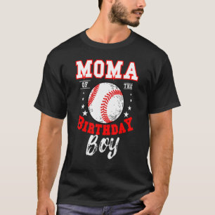 Camiseta Moma Del Tema Del Béisbol Birthday Celeb