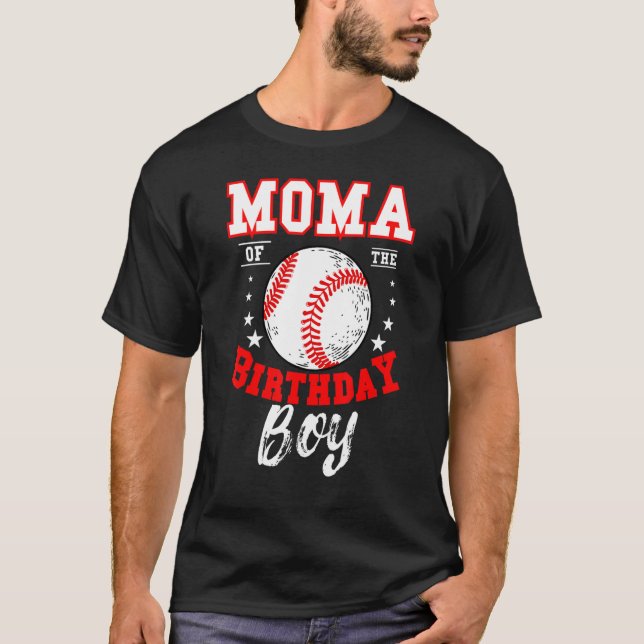 Camiseta Moma Del Tema Del Béisbol Birthday Celeb (Anverso)