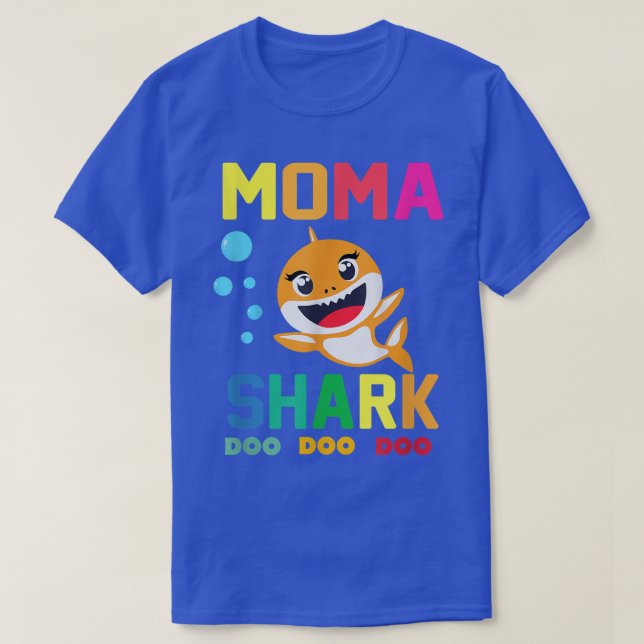 Camiseta Moma Shark Moma Día de la Madre familiar del amant (Diseño del anverso)
