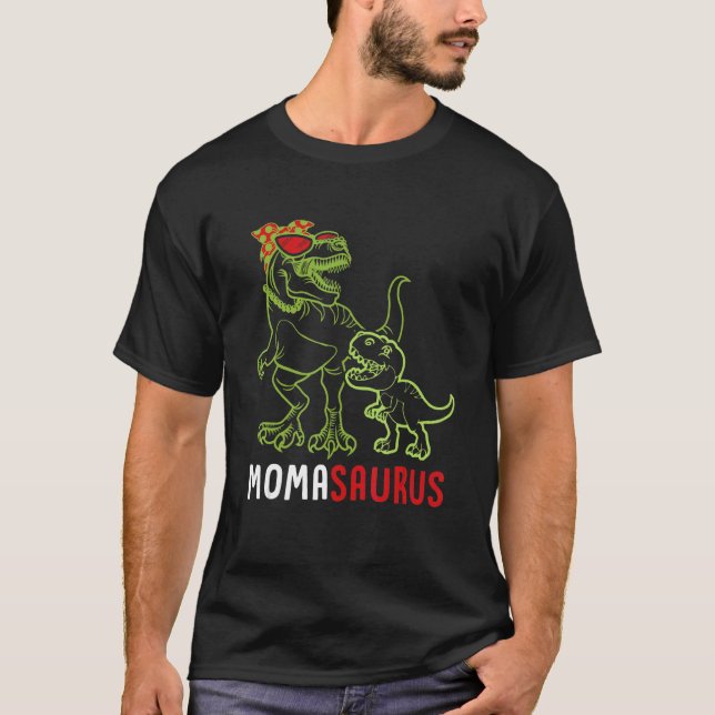 Camiseta Momasaurus Tyrannosaurus Dinosaur Baby (Anverso)