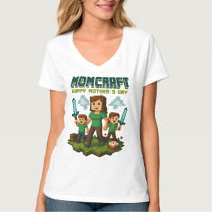Camiseta Momcraft Happy Mother Day Funny Gamer Mom