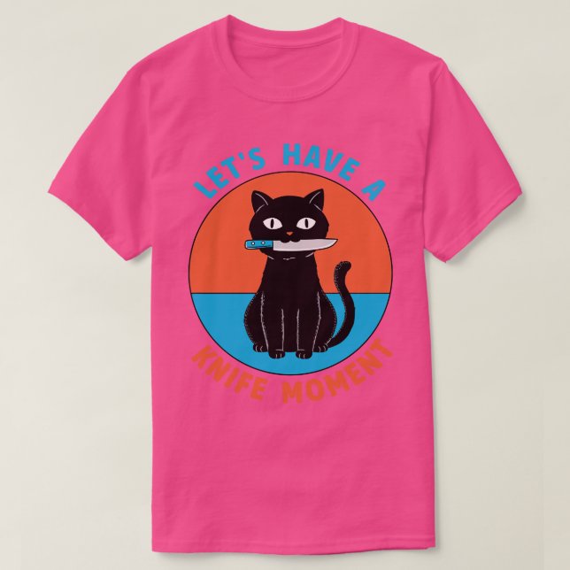 Camiseta Momento de cuchillo para gato (Diseño del anverso)