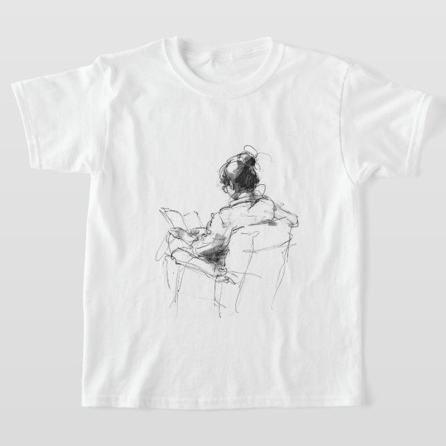 Camiseta Momento de lectura del libro Lover - Lector acoged (Distribución)