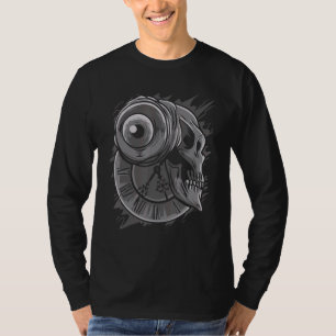 Camiseta Momento De Muerte Gótico Skull Tattoo Estilo Grung
