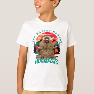 Camiseta Momento del Maestro Zen Bigfoot Arte Retro de Medi