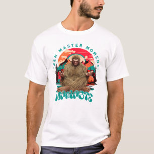 Camiseta Momento del Maestro Zen Bigfoot Arte Retro de Medi