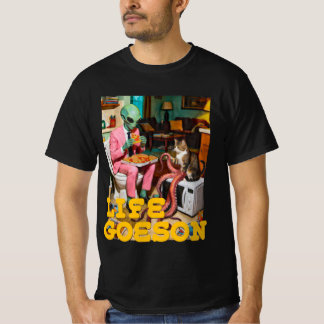 Camiseta Momento Surrealista de Pizza Alien