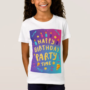 Camiseta Momentos Alegres, Confeti Colorido: Feliz Cumpleañ