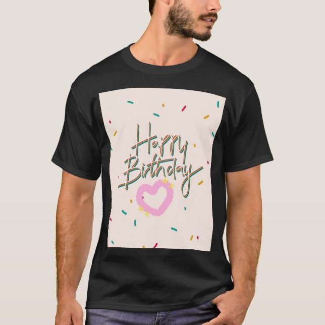 Camiseta Momentos alegres: Feliz cumpleaños, diseño especia (Anverso)