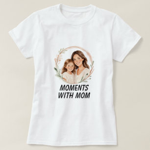 Camiseta Momentos Con Mamá Floral Retrato Madre E Hija T