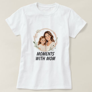 Camiseta Momentos Con Mamá Floral Retrato Madre E Hija T