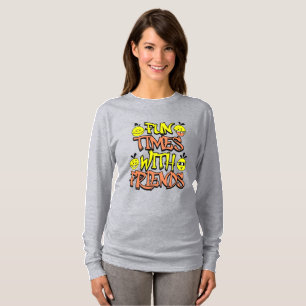 Camiseta "Momentos Divertidos Con Amigas" Manga Larga De Mu