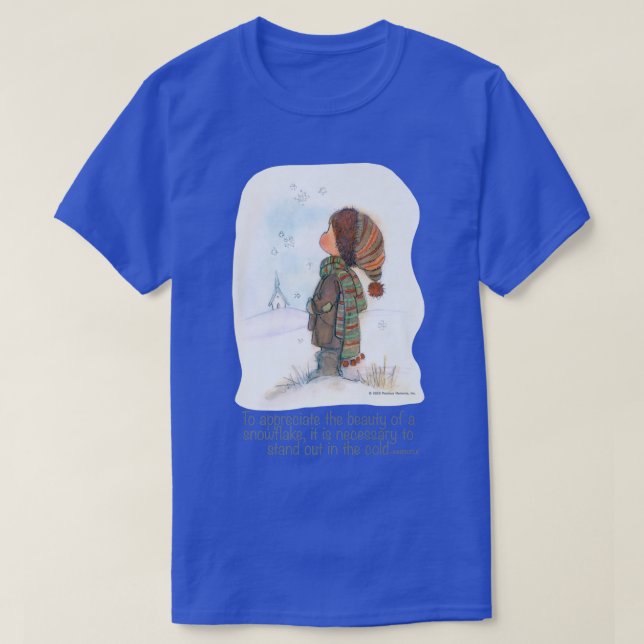 Camiseta Momentos Preciosos De La Belleza De Un Copo De Nie (Diseño del anverso)