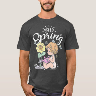 Camiseta Momentos Preciosos Pascua Hola Primavera Girasol B