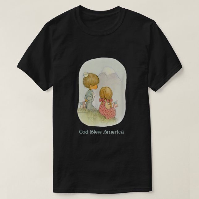 Camiseta Momentos preciosos que Dios bendiga a Estados Unid (Diseño del anverso)