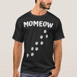 Camiseta Momeow MOm Meow Footprint caminando sobre su gato