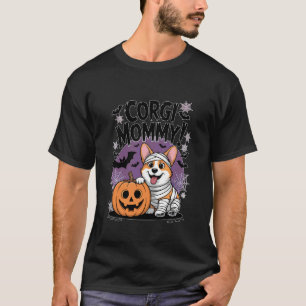Camiseta Momia Bonita Corgi y Fantasma de Halloween de Cala