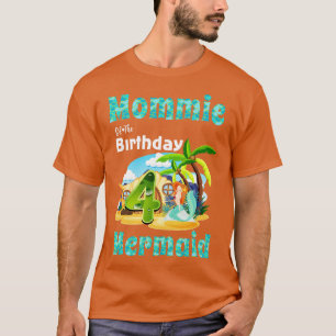 Camiseta Momia Cuta De La Sirena Del Cuarto Cumpleaños