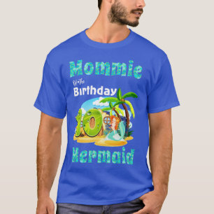 Camiseta Momia Cuta De La Sirena Del Décimo Cumpleaños