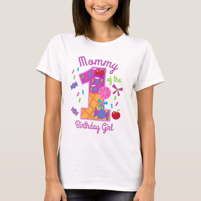 Camiseta Momia de Candyland del primer cumpleaños (Anverso)