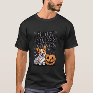 Camiseta Momia de Corgi y Calabaza Fantasma de Halloween De