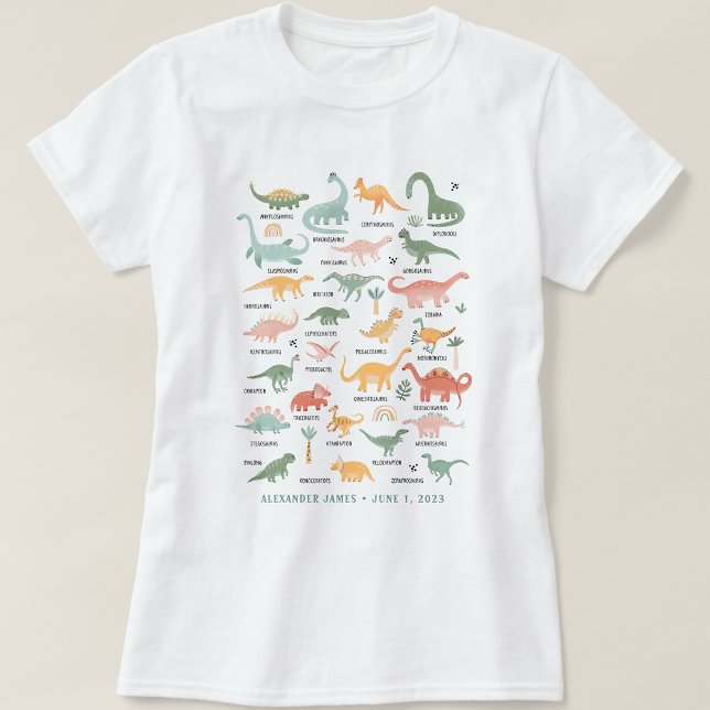 Camiseta Momia De Dinosaurio Para Ser (Dinosaur Theme Mommy To Be T-Shirt by Painted Paperie
)