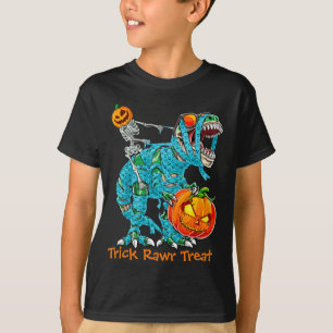 Camiseta Momia de esqueleto montando Dinosaurio T Rex
