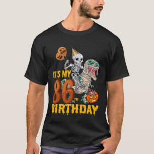 Camiseta Momia de esqueleto montando dinosaurio T rex diver