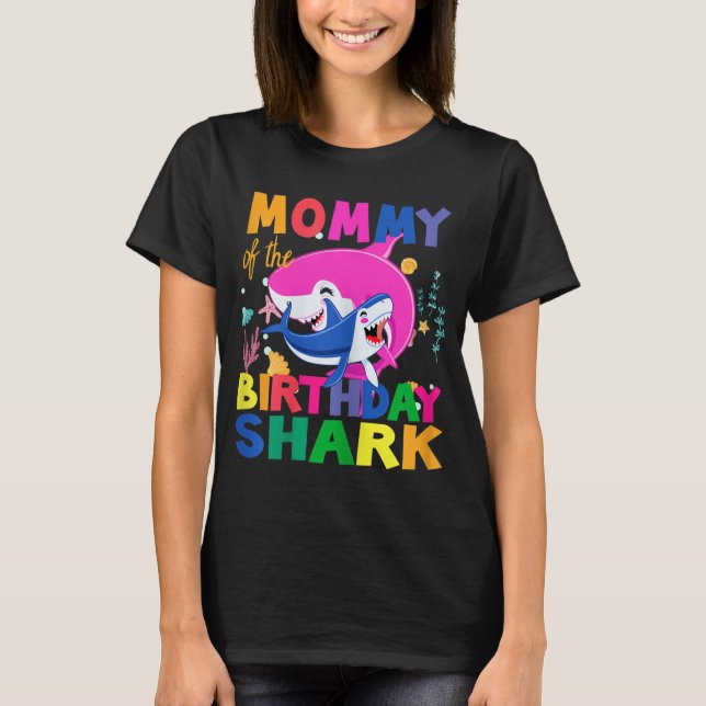 Camiseta Momia del cumpleaños del tiburón de cumpleaños (Anverso)
