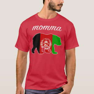 Camiseta Momia Oso Bandera de Afganistán Raíces Afganas Pre
