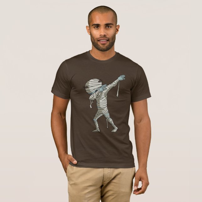 Camiseta Momia que frota danza divertida del lenguado de (Anverso completo)
