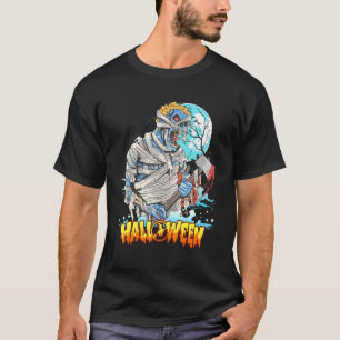 Camiseta Momia sosteniendo un hacha espantosa y de terror d