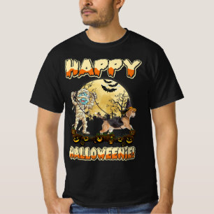 Camiseta momias beagle dog feliz luna de halloween