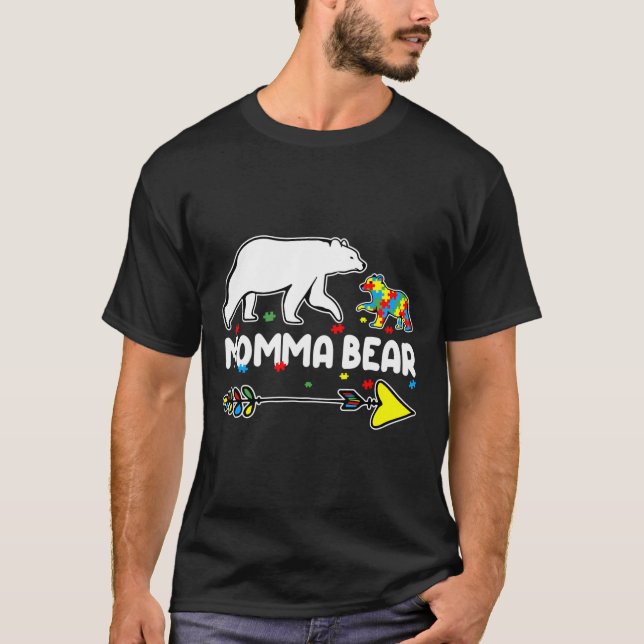 Camiseta Momma Bear Autismo Conciencia autista (Anverso)