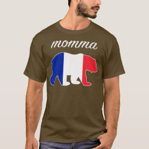 Camiseta Momma Bear Bandera Francia Raíces francesas Premiu