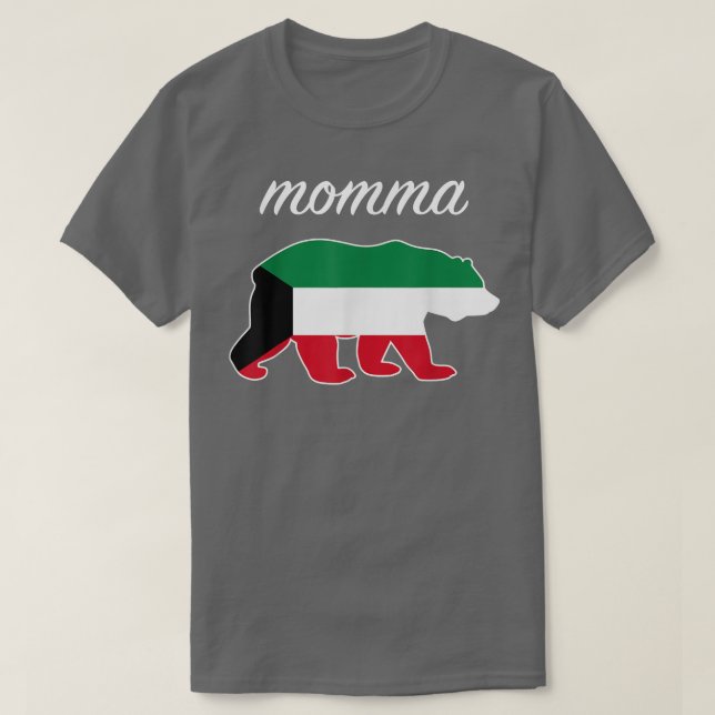 Camiseta Momma Bear Kuwait Flag Kuwaiti Roots  (Diseño del anverso)
