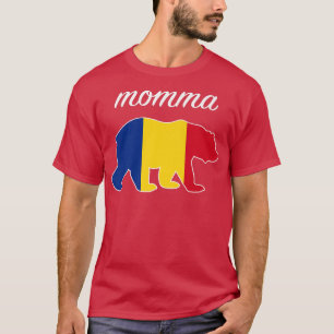 Camiseta Momma Bear Romania Flag Romanian Roots Premium 