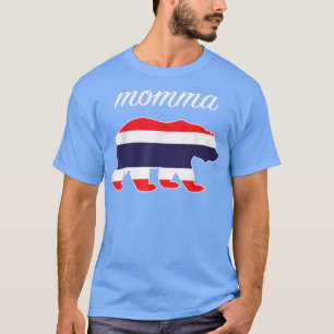 Camiseta Momma Bear Tailandia Bandera Roots Tailandeses