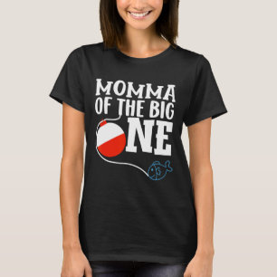 Camiseta Momma Del Gran Niño Pescador Primer Cumpleaños De