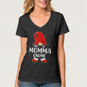 Camiseta Momma Gnome Buffalo Plaid Familia Combinada Christ