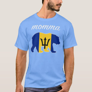 Camiseta Momma oso Bandera Barbados Raíces de Barbados Prem
