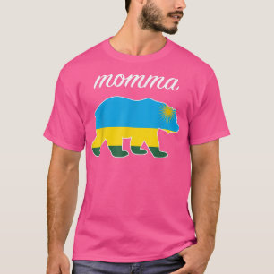 Camiseta Momma oso Ruanda Bandera Raíces Ruandesas