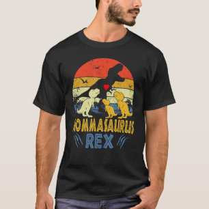 Camiseta Momma Saurus Rex Dinosaur Momma 3 Niños Matc Famil