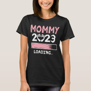 Camiseta Mommy 2023 Cargando Gracioso Futuro Nueva Mamá Par