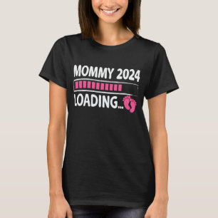 Camiseta Mommy 2024 Cargando Gracioso Futuro Nueva Mamá Par