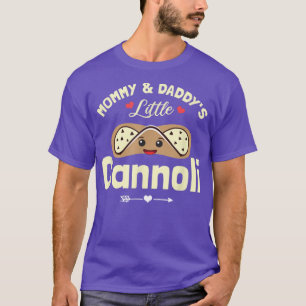 Camiseta Mommy and Daddys Little Cannoli Funny Toddler Ital