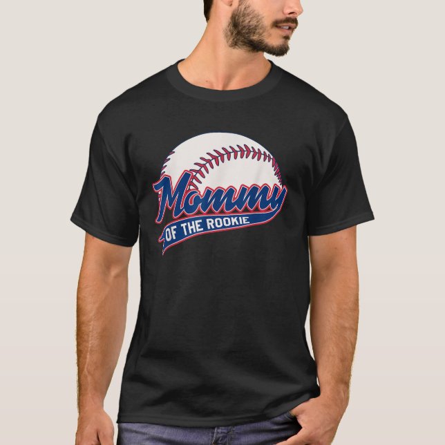 Camiseta Mommy of Rookie Birthday Baseball Theme Party Matc (Anverso)