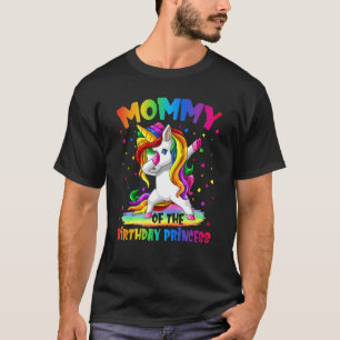 Camiseta Mommy Of The Birthday Princess Girl Dabbing Unicor